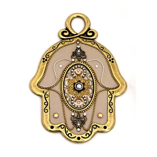 Gold Shades Wall Hamsa by Ester Shahaf