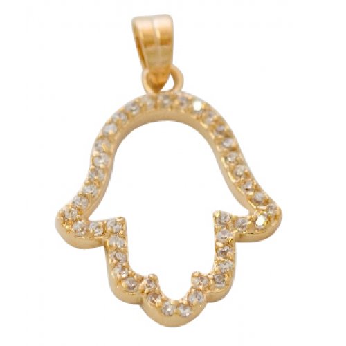 Gold filled Hamsa Pendant