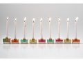 Graciela Noemi Handcrafted Modular Cubed Colorful Hanukkah Menorah