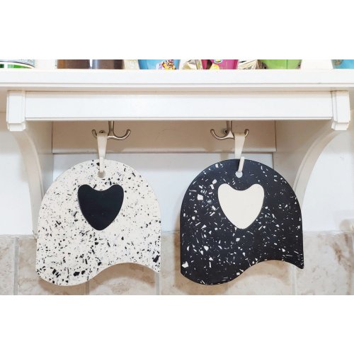 Graciela Noemi Handcrafted Pair of Trivets - Terrazzo Design