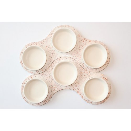 Graciela Noemi Handcrafted Terrazo Passover Seder Plate - White