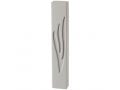 Gray Polyresin Mezuzah Case, Decorative Elongated Shin  Choice of Lengths