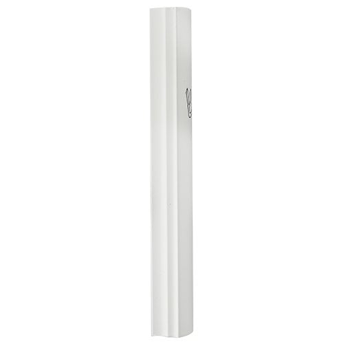 Gray and White Marble Aluminum Mezuzah Case, Side Channels  Various Lengths