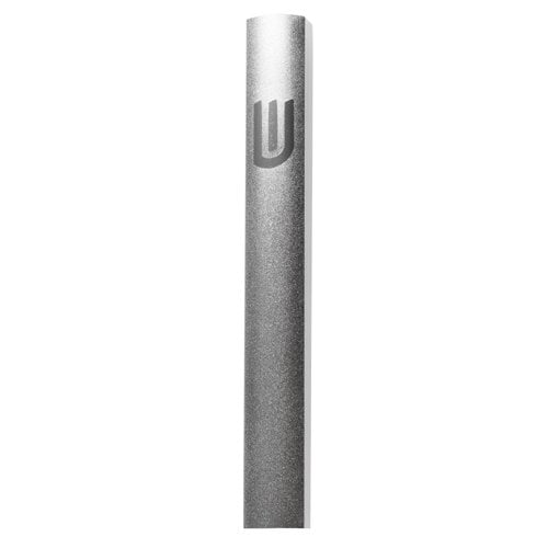 Gray-Silver Aluminum Mezuzah Case with Textured Design, Silver Shin - Various Sizes