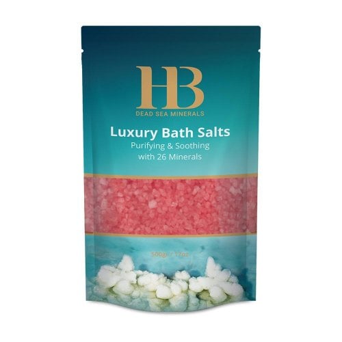 H&B Luxury Bath Salts with 26 Dead Sea Minerals - Rose Aroma