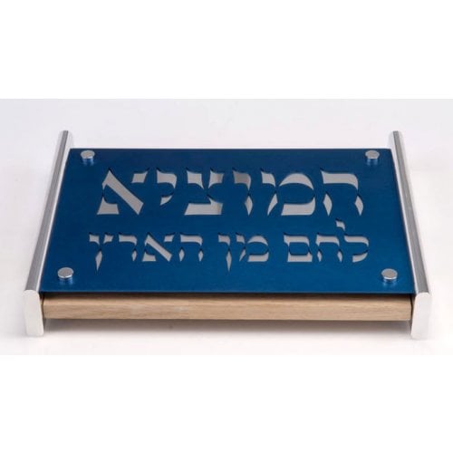 Hamotzi Challah Board by Agayof - Blue