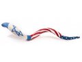 Hand Painted Yemenite Shofar with United States - Israel Flag