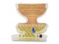 Hiddur Ready to Light Chanukah Menorah Set - Pre filled Olive Oil Glass Cups