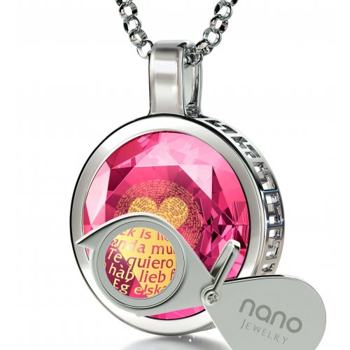 I Love You Pendant By Nano Gold - Silver