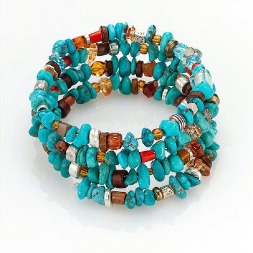 Indian Blues Bracelet/Choker by Edita