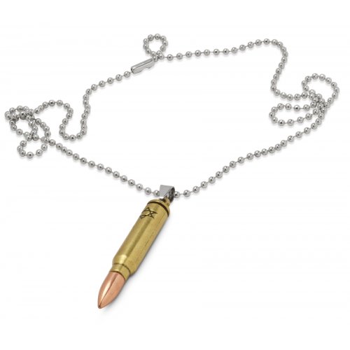 Israeli Army M-16 Rifle Bullet Pendant with Star of David