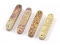 Jerusalem Stone Mezuzah Case, Set of Four with Elongated Shin - 4.7