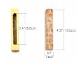 Jerusalem Stone Mezuzah Case with Western Wall Image, Brown and White - 4.3