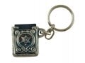 Keychain Holding Book of Psalms, Tehilim - Flower and Star of David Decoration