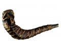 Leather-bound Ram's Horn Shofar - Star of David