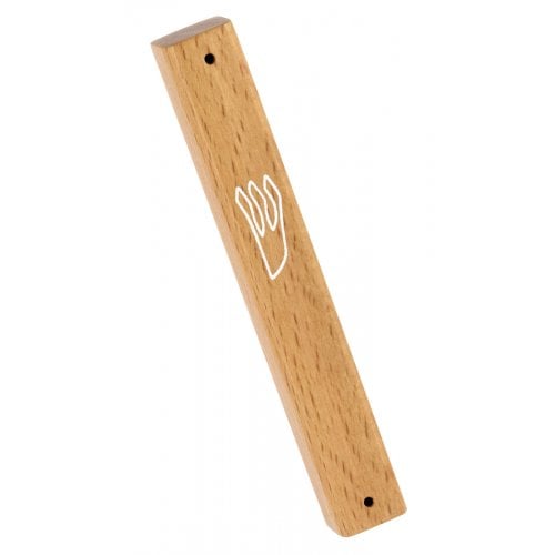 Light Brown Natural Wood Mezuzah Case