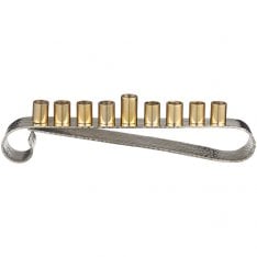 Loop Style Gleaming Gold Contemporary Chanukah Menorah, for Oil