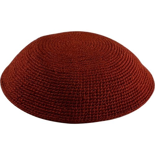 Maroon DMC Knitted Kippah