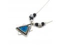 Michal Kirat Star of David Roman Glass Silver Necklace - Demorterite Beads