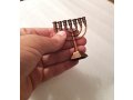 Miniature 7-Branch Menorah for Decoration, Copper - 2.6 Inches Height