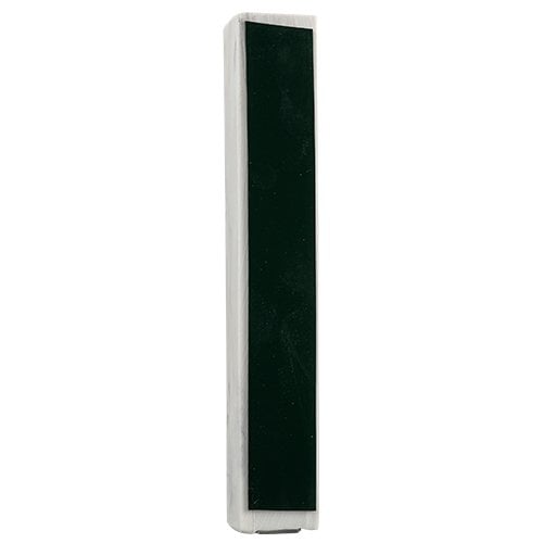 Off White Polyresin Mezuzah Case, Arrival & Departure Blessing - For Scroll 12 cm