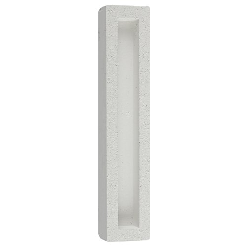 Off White Polyresin Mezuzah Case with Western Wall Design  Decorative Shin