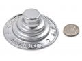 Pair of Silver Metal Insert for Candles or Tea Lights - Engraved Shabbat Kodesh