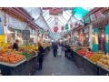 Panoramic Machane Yehuda Market Sukkah Single-Wall Panel 12 ft Width