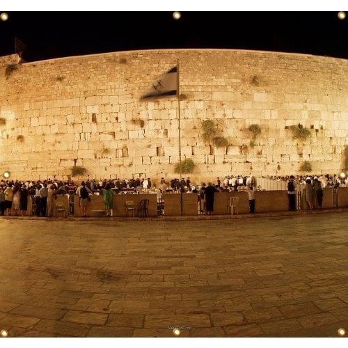 Panoramic Western Wall Kotel Sukkah Single-Wall Panel 8 ft Width