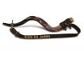 Personalized Genuine Leather Shoulder Strap, Custom Text - For Carrying Kudu Horn Yemenite Shofar