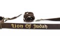 Personalized Genuine Leather Shoulder Strap, Custom Text - For Carrying Kudu Horn Yemenite Shofar