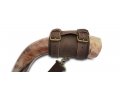 Personalized Genuine Leather Shoulder Strap, Custom Text - For Carrying Kudu Horn Yemenite Shofar