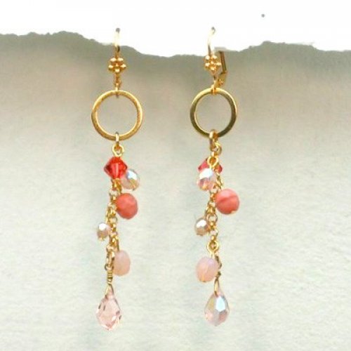 Pink Glamour Girl Earrings by Edita