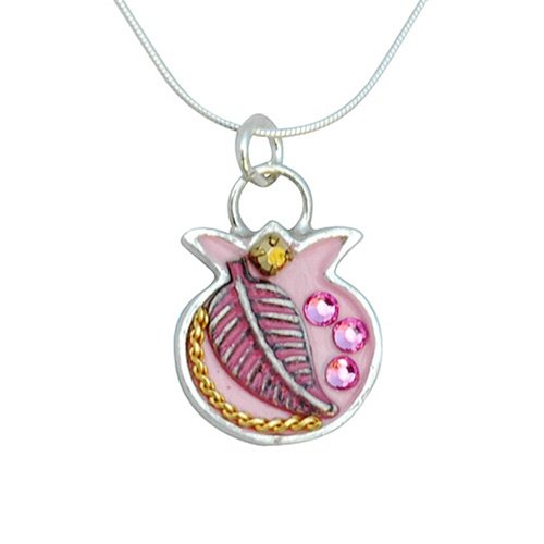 Pink Pomegranate Necklace by Ester Shahaf