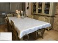 Polyester Shabbat and Yom Tov Classic White Tablecloth