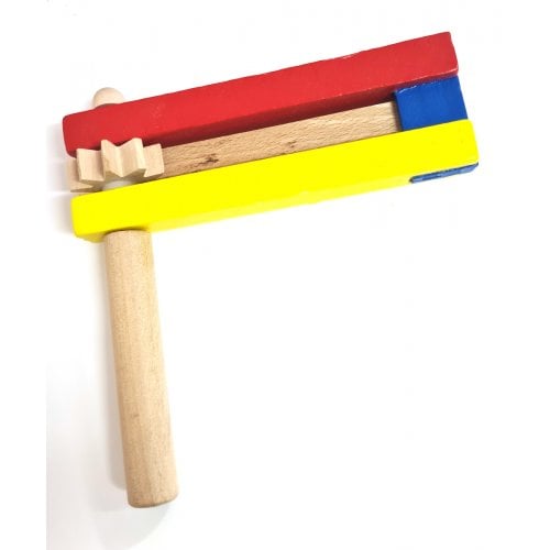 Premium Colorful Wooden Purim Grogger for Children