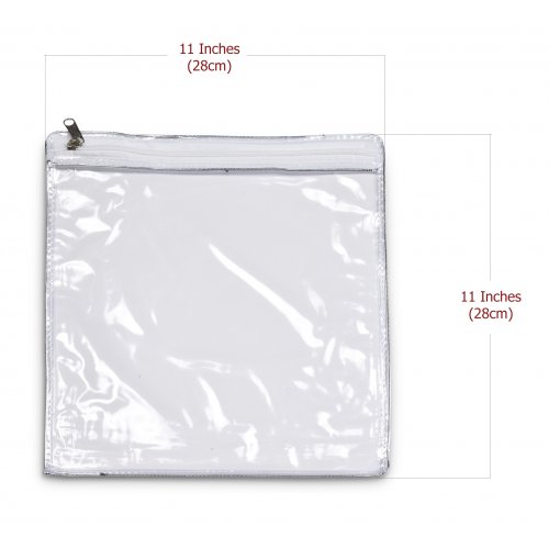 Protective Zippered Plastic Cover for Tefillin Bag  Transparent