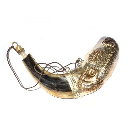 Rams Horn Shofar for Anointing Oil - Lions Jerusalem Design