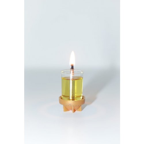 Ready to Light Chanukah Menorah Set - Cups with Pre filled Pure Olive Oil