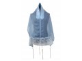 Ronit Gur Organza Tallit Prayer Shawl Set With Decorative Floral Panel - Blue