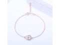 Rose Gold Plated Sterling Silver Bracelet - Circles Decoration