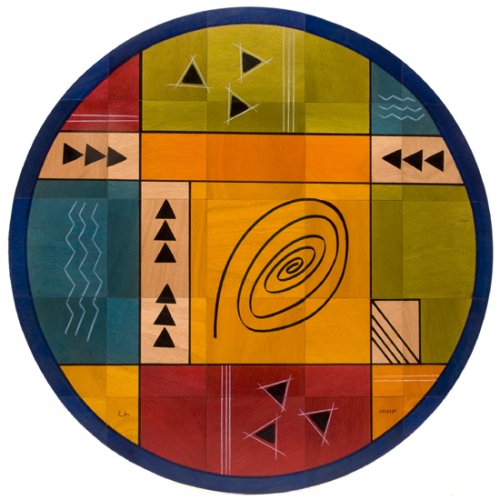 Round Floor Mat Modernini by Kakadu Art