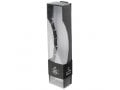 Rounded Dark Gray Polyresin Mezuzah Case, Silver Shin - For Scroll 12 cm