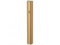 Rounded Gold Matte Aluminum Mezuzah Case with Side Channels - Various Sizes