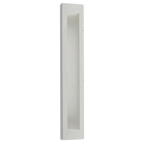 Rounded Light Gray Polyresin with Stone Effect Mezuzah Case  Silver Shin