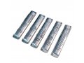 Set of Five Small Nickel Mezuzah Cases with Decorative Judaic Motifs - 4