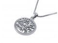 Shema Yisrael Prayer Cutout Sterling Silver Pendant Necklace