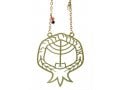 Shraga Landesman Brass Wall Hanging Wheat and Menorah - Ani Ledodi