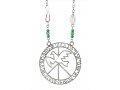 Shraga Landesman Isaiah Peace Prayer Bird in Flight Necklace - Nickel Silver