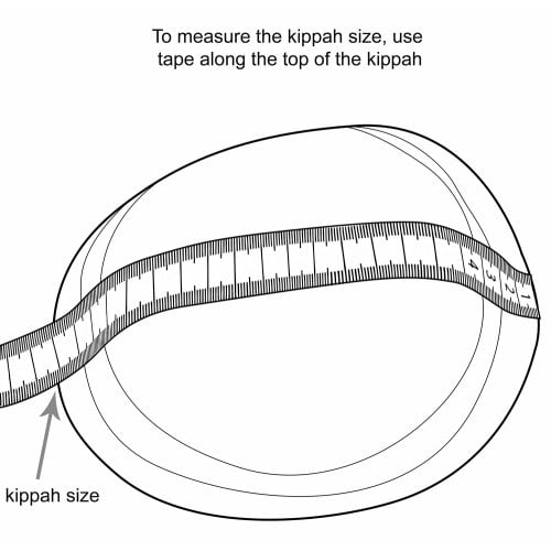 Silver & Gold Menorah Jerusalem knitted kippah